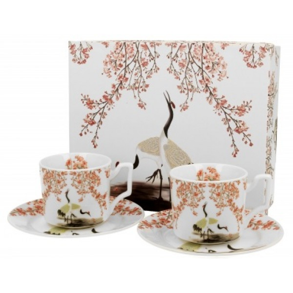 Set dve šolje za espreso SAKURA & CRANES - 110ml 