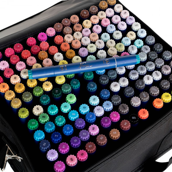 Set dvostranih markera NASSAU 168 komada 