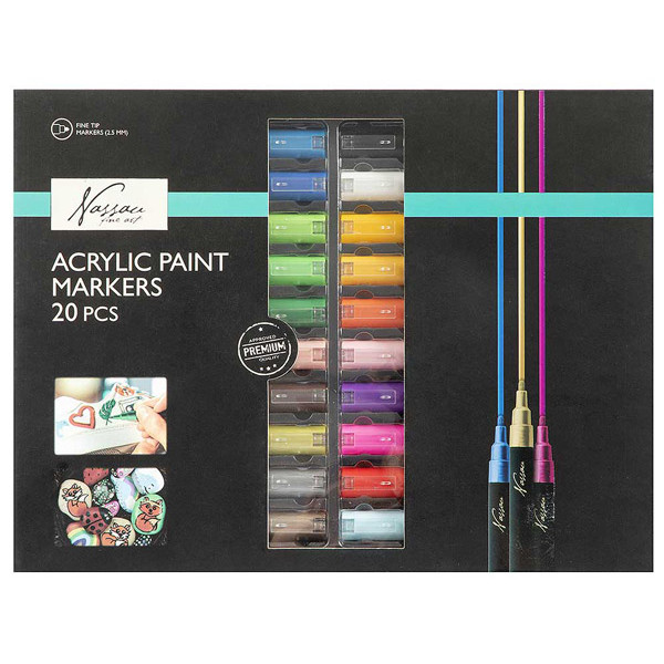 Set akrilnih markera NASSAU -20komada 