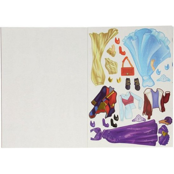 Knjiga sa stikerima DRESS ME UP, 10 listova A4 