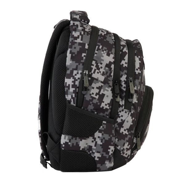 Školski ranac sa tri pregrade BEUNIQ Military grey 