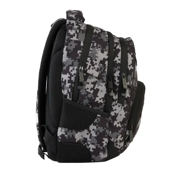 Školski ranac sa tri pregrade BEUNIQ Military grey 