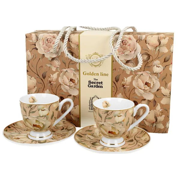 Set dve šolje za espreso ENGLISH ROSES CREAM 