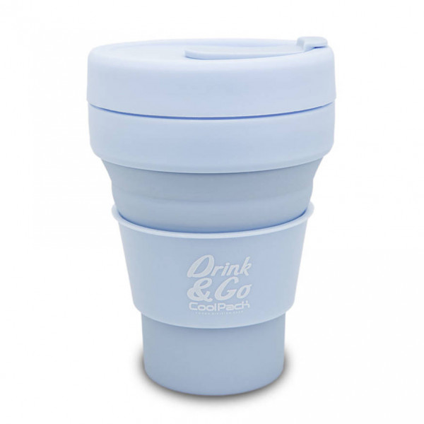 Silikonska flašica za vodu COOLPACK PASTEL POWDER BLUE 355 ml 