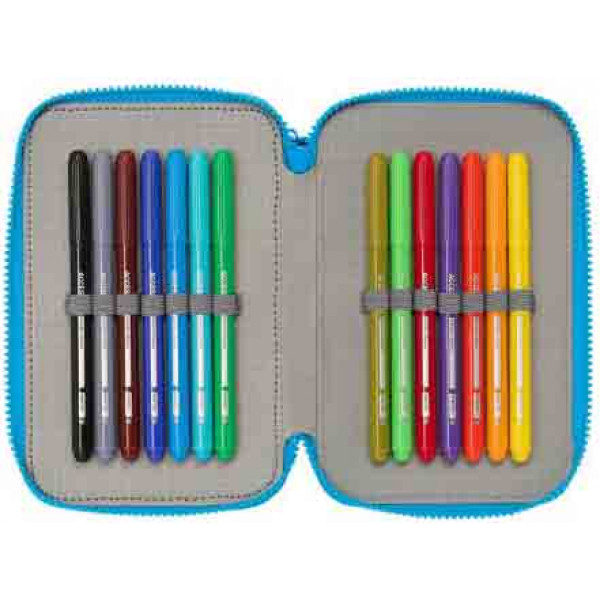 Pernica trodelna puna STITCH plava 