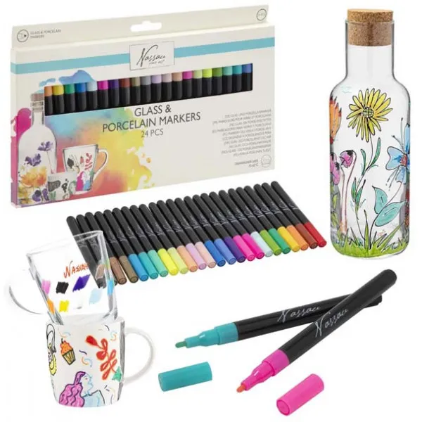 Set 24 marker za staklo i porcelan 