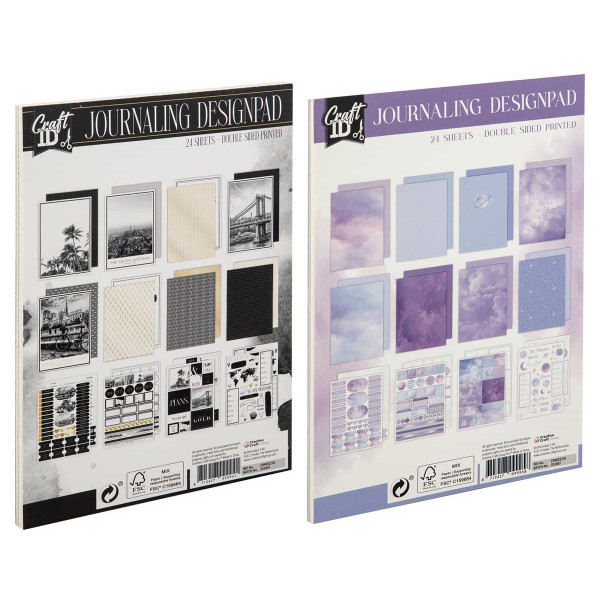 Set A5 za ukrašavanje sveski i dnevnika, 24 lista CRAFT ID (Više vrsta) 