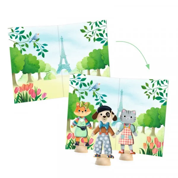 Kreativni set za oblačenje lutkica BONJOUR PARIS 