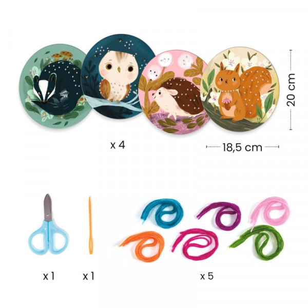 Kreativni set za šivenje ŠUMSKE ŽIVOTINJE 