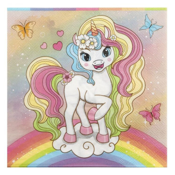 Rođendanske salvete 33x33cm UNICORN 12 kom 