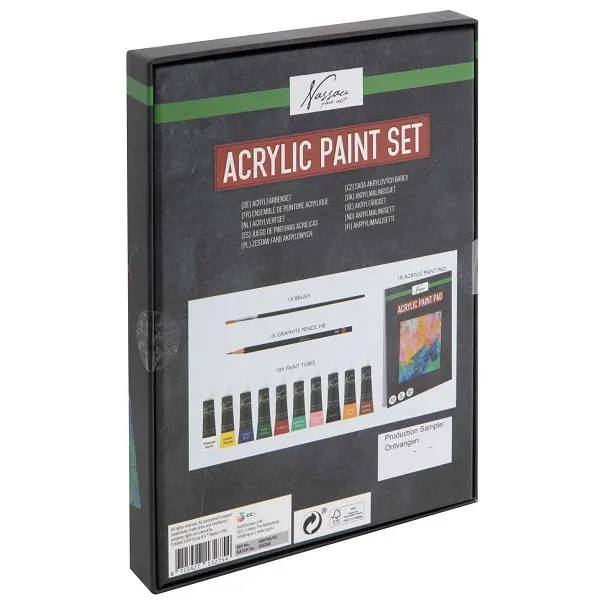 Set akrilnih boja i podloga 
