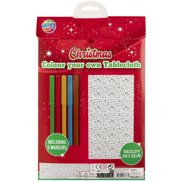 Novogodišnji stolnjak za bojenje markerima 240x128cm 