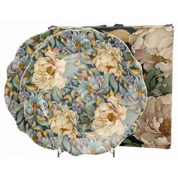 Set dva dezertna tanjira PEONY BLUE 