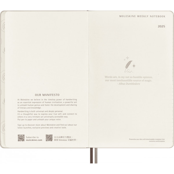 Datumirana (nedeljna) beležnica 2025 MOLESKINE WINGARDIUM Harry Potter 