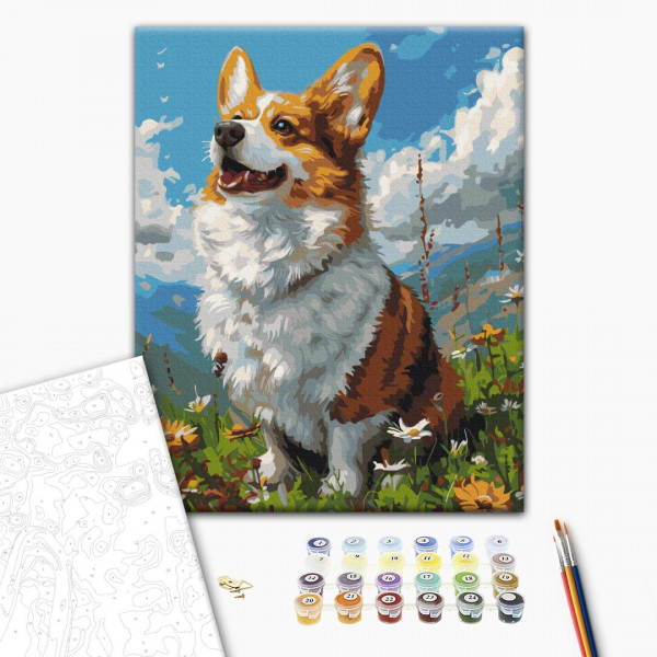 Kreativni set - oboj po brojevima  SUNNY CORGI 