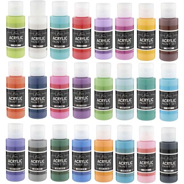 Set akrilnih boja sa četkicama 