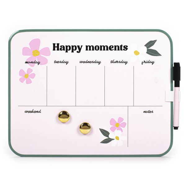 Magnetni nedeljni planer, suvo brisanje HAPPY MOMENTS 