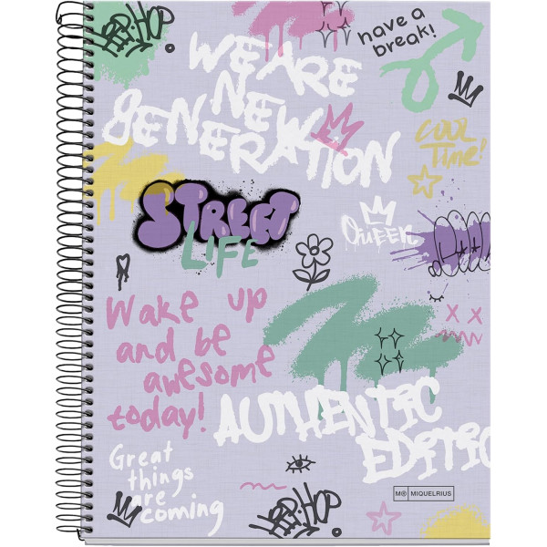 Notes A4 MIQUELRIUS Wake up, 120 listova na kvadratiće 