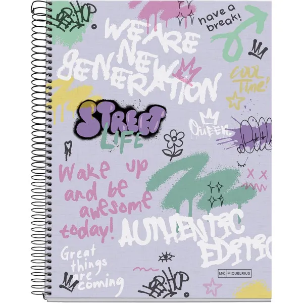 Notes A4 MIQUELRIUS Wake up, 120 listova na kvadratiće 