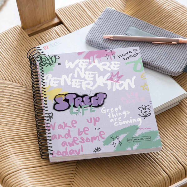 Notes A5 MIQUELRIUS Wake up, 120 listova na kvadratiće 