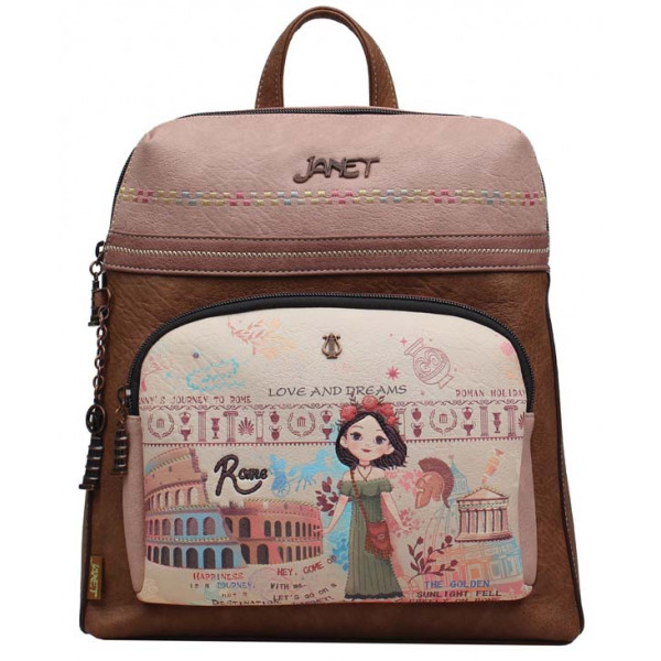 JANET ženski ranac TOUR OF ROME 29x10x32cm 