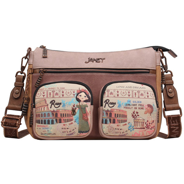 JANET ženska tašna TOUR OF ROME 24x10x21cm 