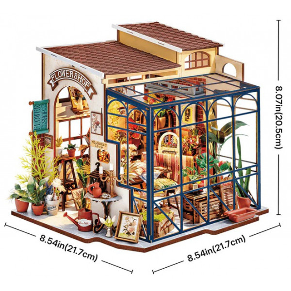 3D drvene puzzle/držač za knjige EMILINA CVEĆARA 