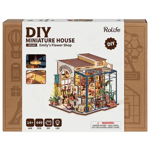 3D drvene puzzle/držač za knjige EMILINA CVEĆARA 