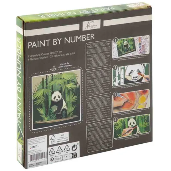 Kreativni set OBOJ PO BROJEVIMA - PANDA 