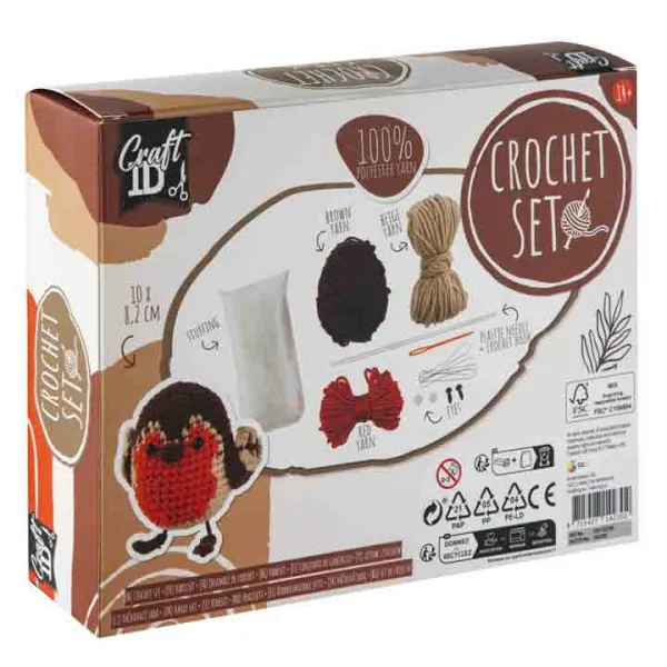 Kreativni set za heklanje CRVENDAĆ 