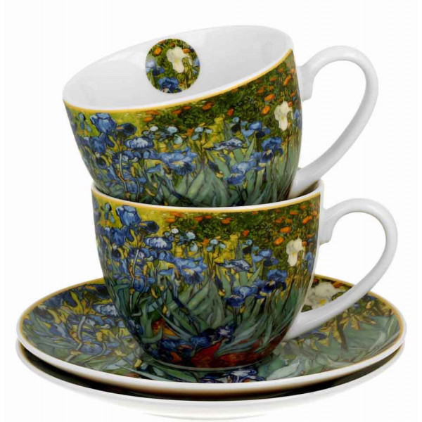 Set dve šolje sa tacnama IRISES - V. VAN GOGH 