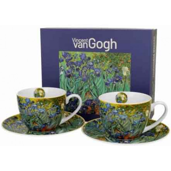 Set dve šolje sa tacnama IRISES - V. VAN GOGH 