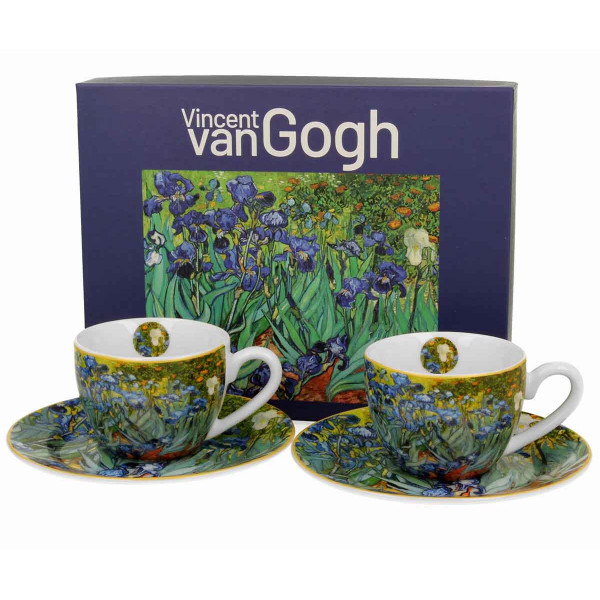 Set dve espreso šolje sa tacnama IRISES - V. VAN GOGH 
