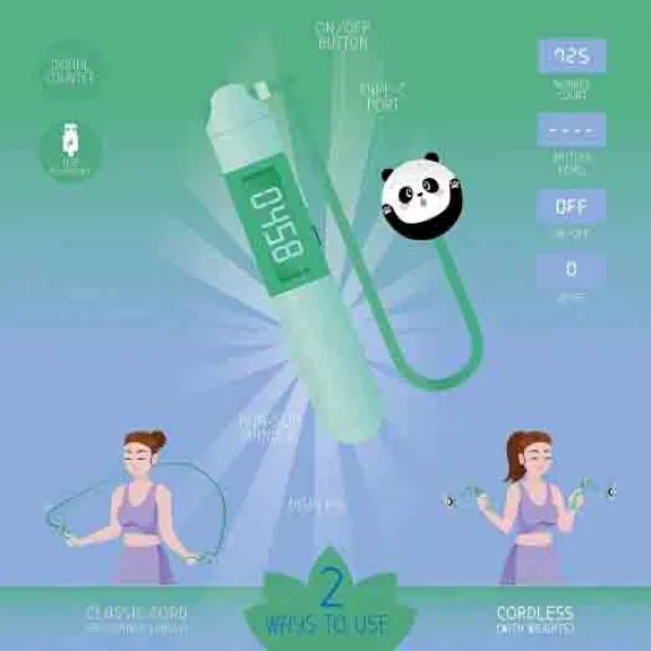 Bežični konopac za preskakanje JUMP AROUND - PANDA 