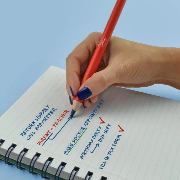 Drvena dvostrana bojica JUMBO 2 boje 