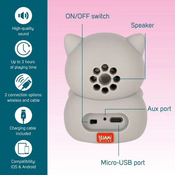 Bežični zvučnici sa postoljem za telefon SOUND OF CUTENESS 