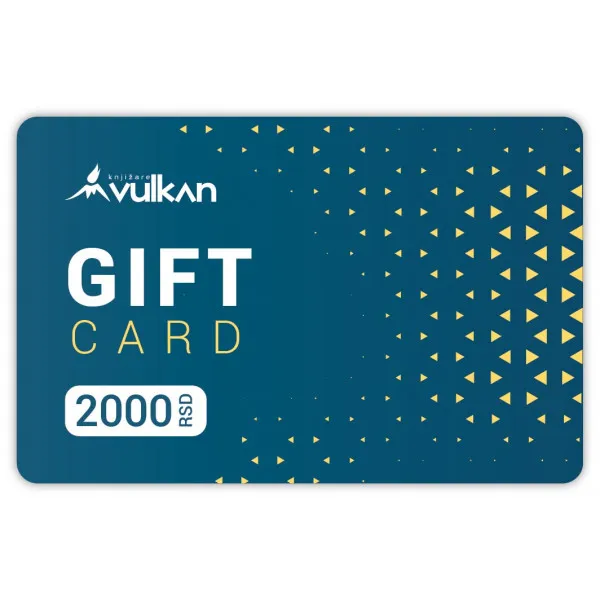 GIFT KARTICA / VAUČER Plava zlatni trouglići 2000 