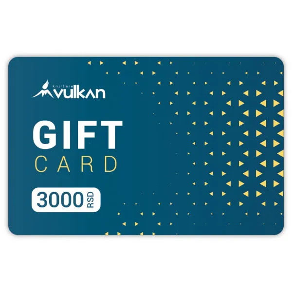 GIFT KARTICA / VAUČER Plava zlatni trouglići 3000 