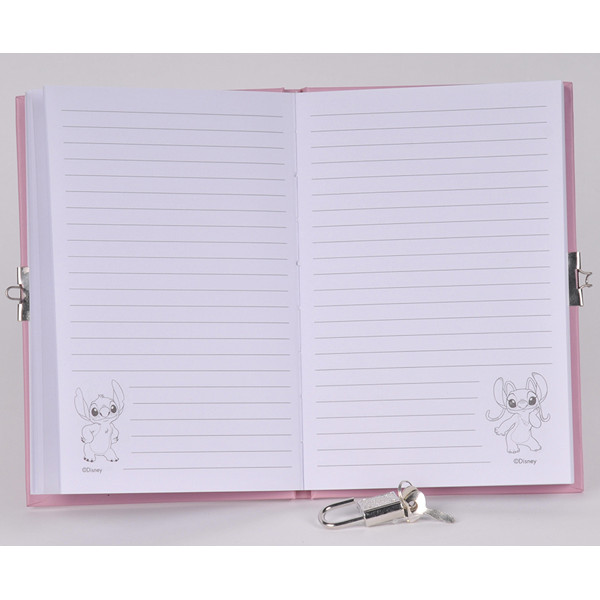 Dnevnik A5 sa ključićem STITCH AND ANGEL - PINK 