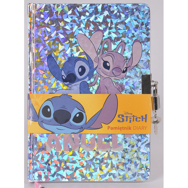 Dnevnik A5 sa ključićem STITCH AND ANGEL HOLOGRAPHIC 