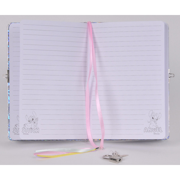 Dnevnik A5 sa ključićem STITCH AND ANGEL HOLOGRAPHIC 