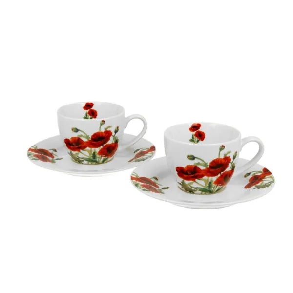Dve šolje za espresso 110 ml CLASSIC POPPIES 