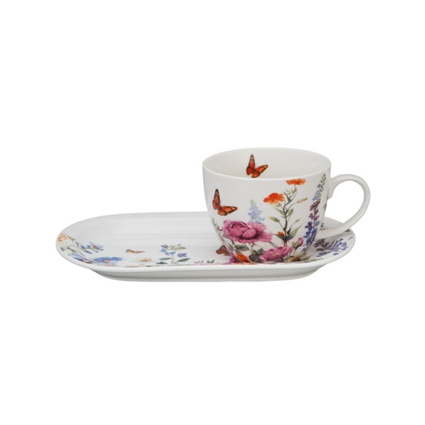 Set za doručak šolja 440 ml sa tacnom SPRING 