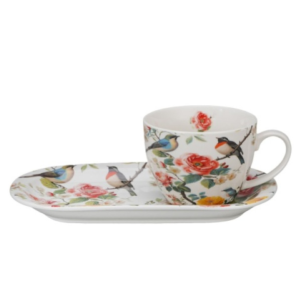 Set za doručak šolja 440 ml sa tacnom APRIL 