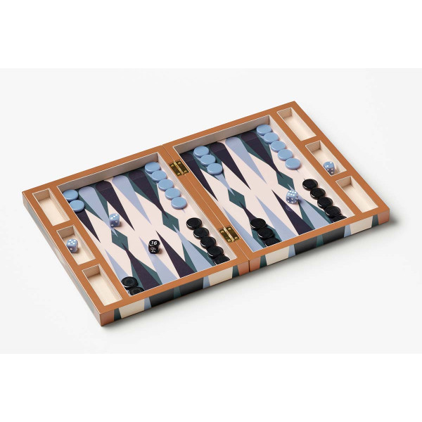 Društvena igra BACKGAMMON (lakirana drvena kutija) 