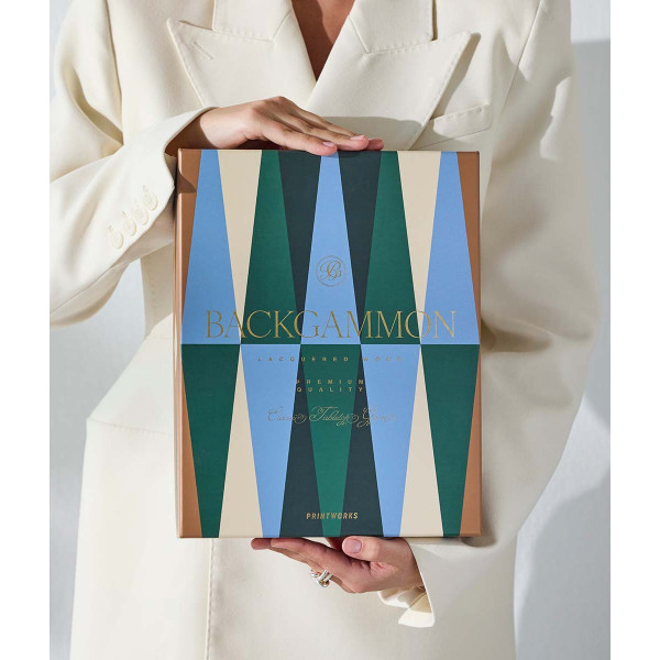 Društvena igra BACKGAMMON (lakirana drvena kutija) 