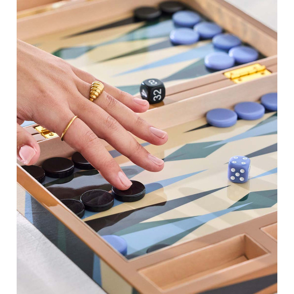 Društvena igra BACKGAMMON (lakirana drvena kutija) 