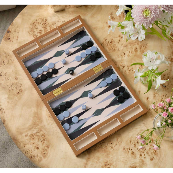 Društvena igra BACKGAMMON (lakirana drvena kutija) 