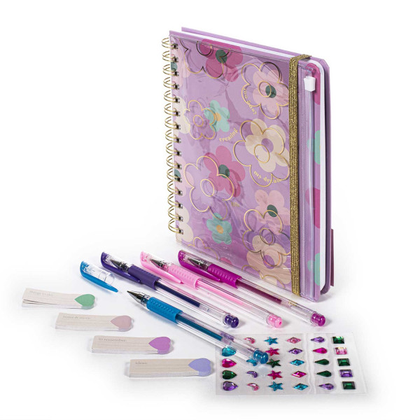 Notes sa spiralom + 4 gel olovke + stikeri 