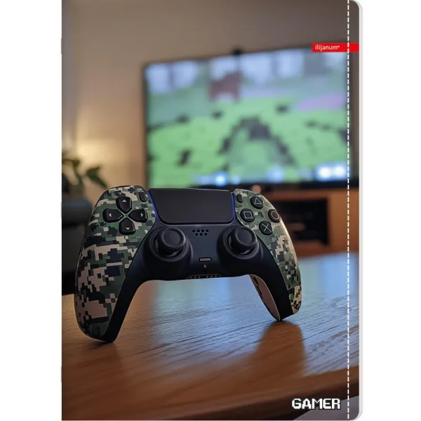 Sveska uske i široke linije A4 GAMER 52 lista (Više vrsta) 